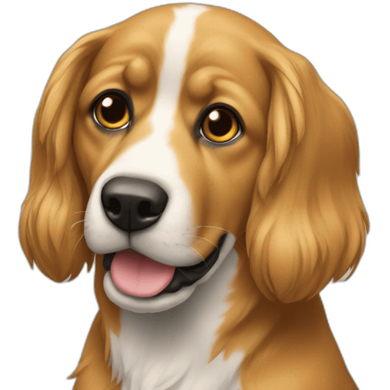 Un chien couleur safran  emoji