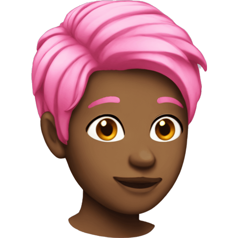 Pink hair  emoji