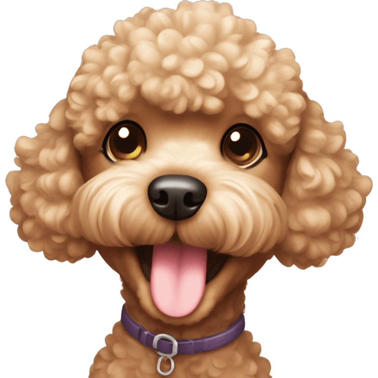 Toy poodle smiling  emoji