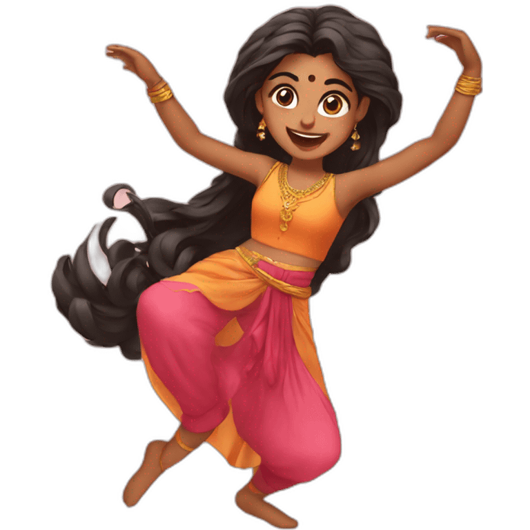 Dancing Aadhya emoji