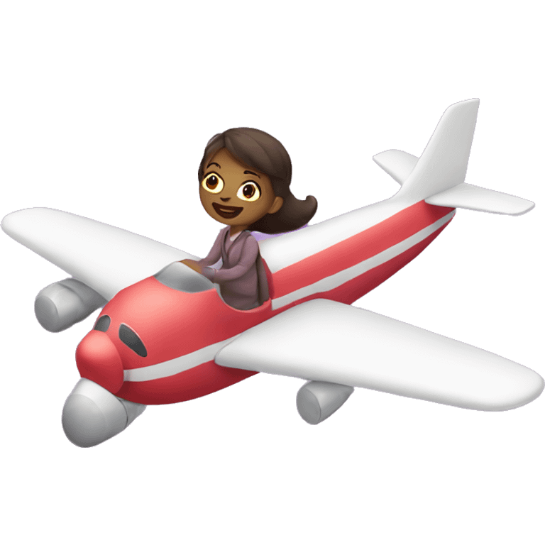 girl flying aeroplane  emoji