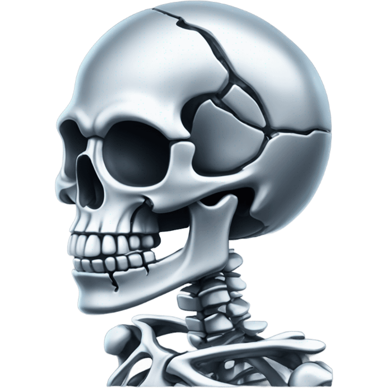 Skeleton made of chrome  emoji