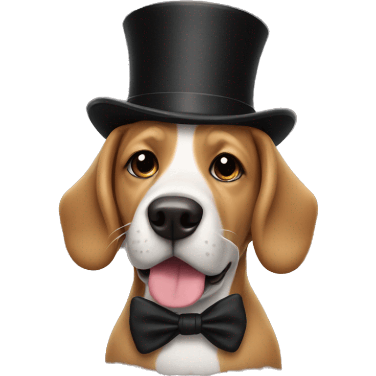 tophat dog emoji