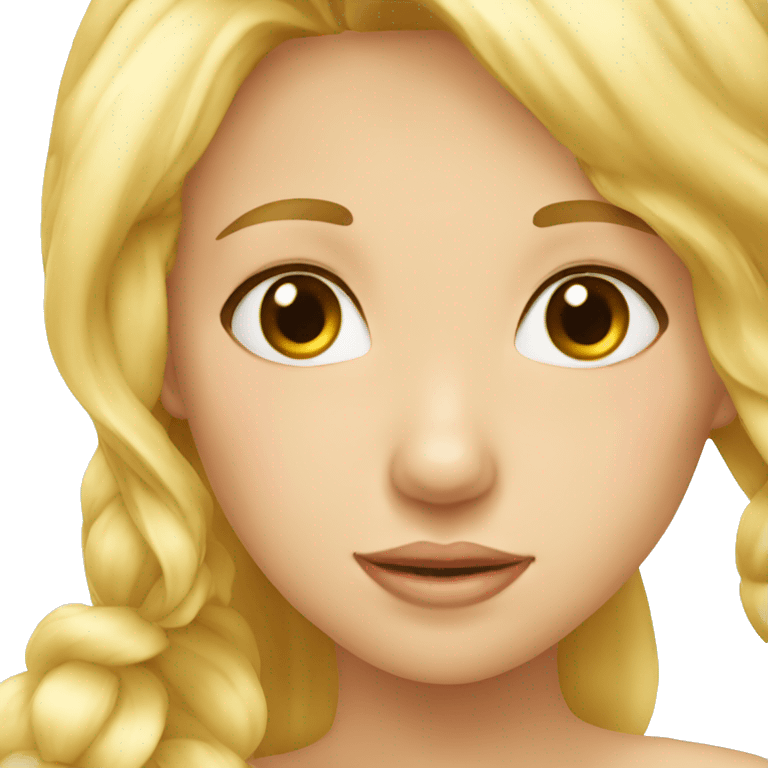 blonde girl rosy cheeks emoji