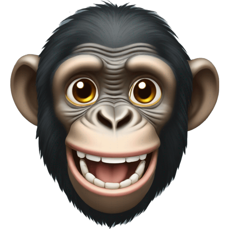 chimpancé riendo emoji