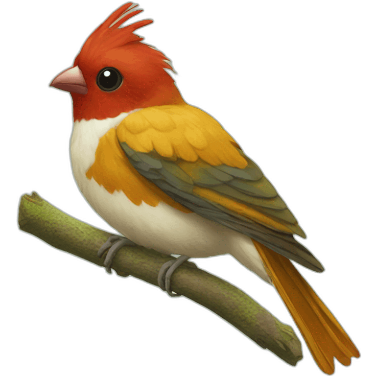 papillan sur un oiseau  emoji