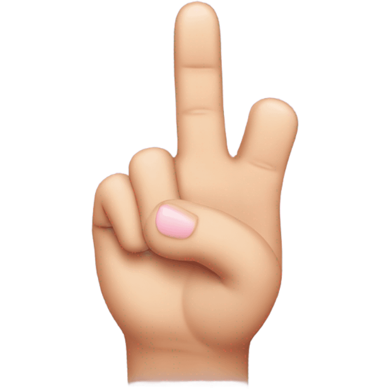 hand with 3 fingers up(thumb, index and pinky) and 2 fingers down(middle, ring) emoji