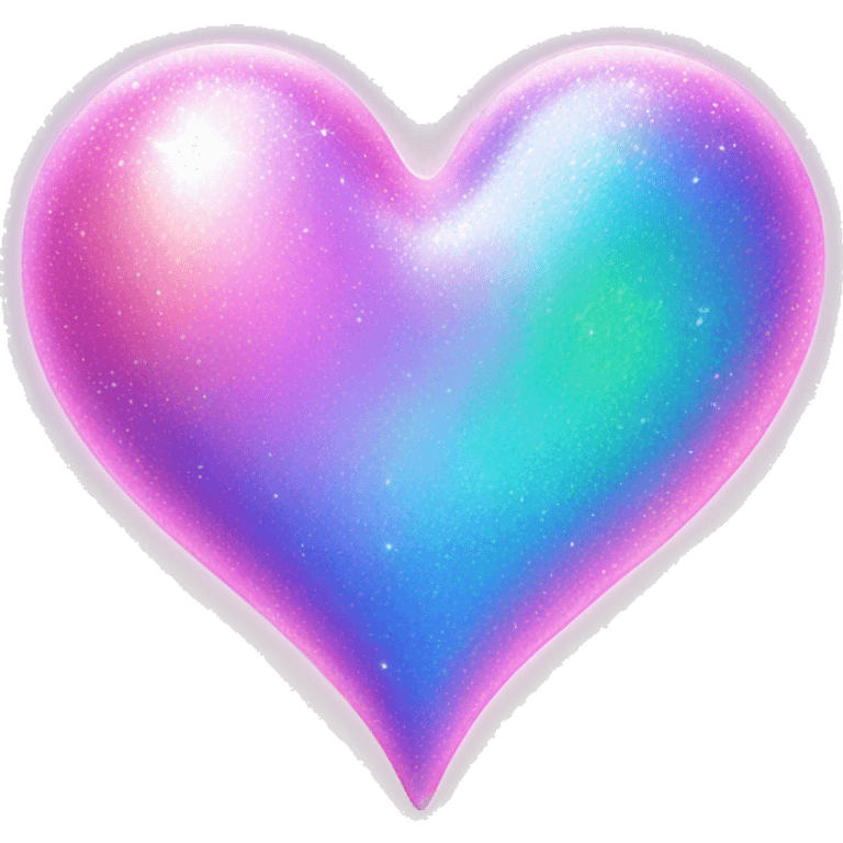 Iridescent heart with sparkle emoji