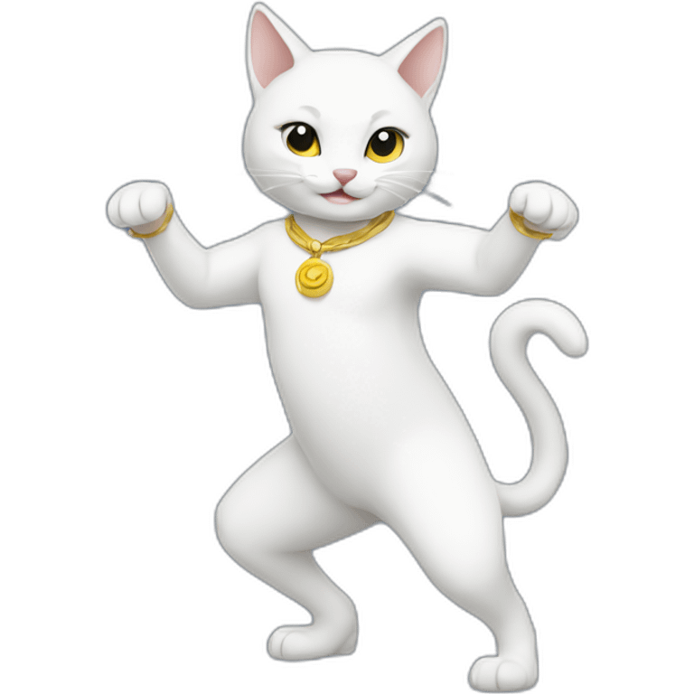 White gato dance emoji