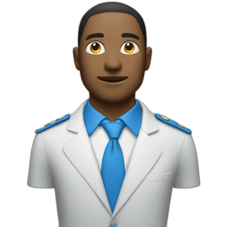 Un homme bleu avec des yeux jaunes emoji