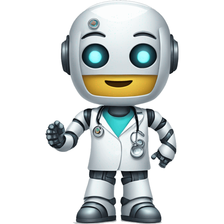 Robot-doctor handshake emoji