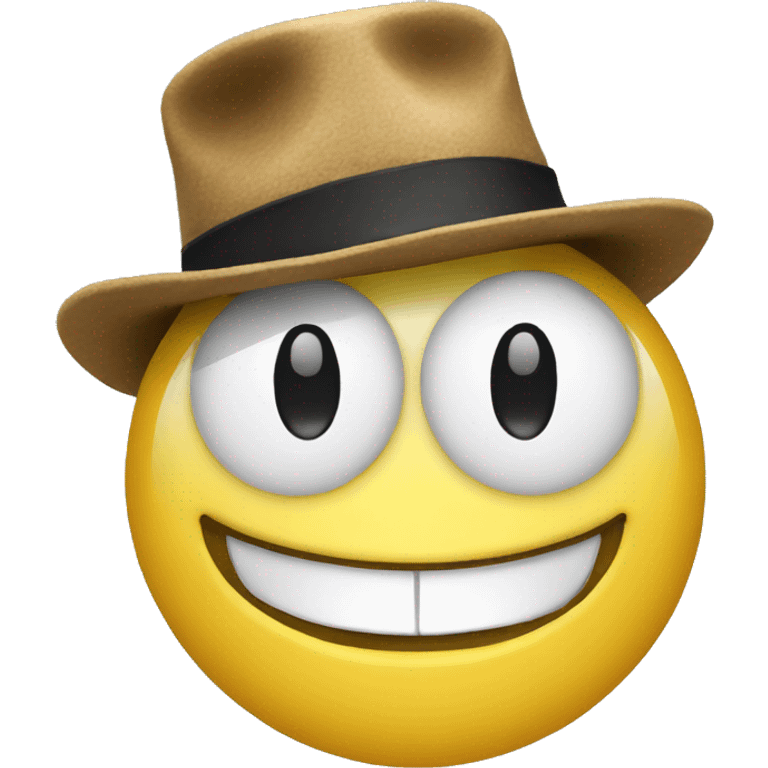 smiley face with hat emoji