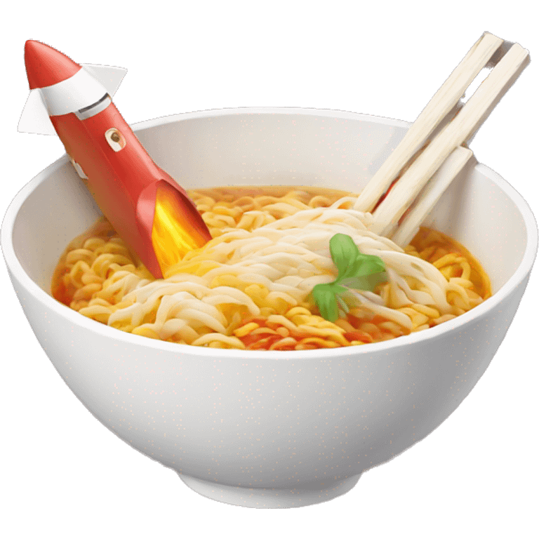 rocket in ramen bowl emoji