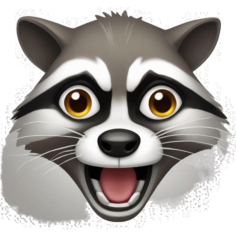 Angry raccoon emoji