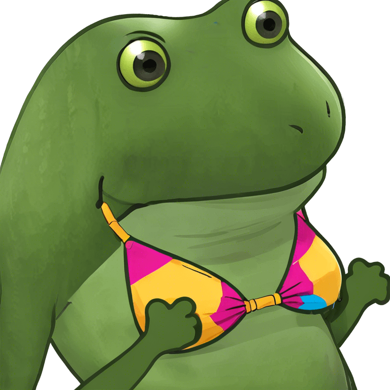 frog in a bikini emoji