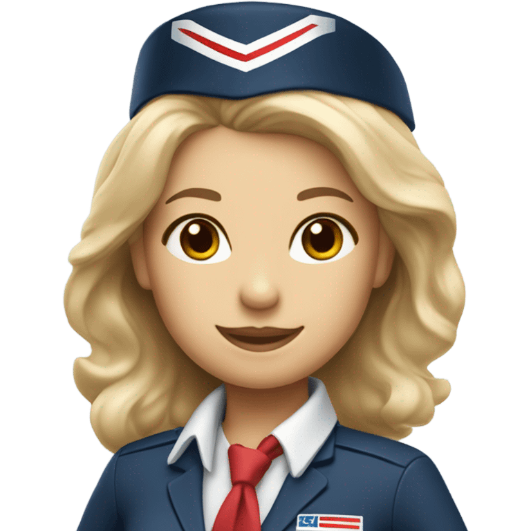 blonde flight attendant scarf american airlines  emoji