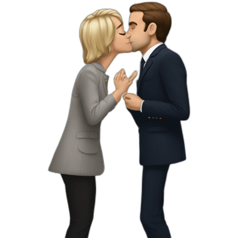 Macron kiss zemour emoji