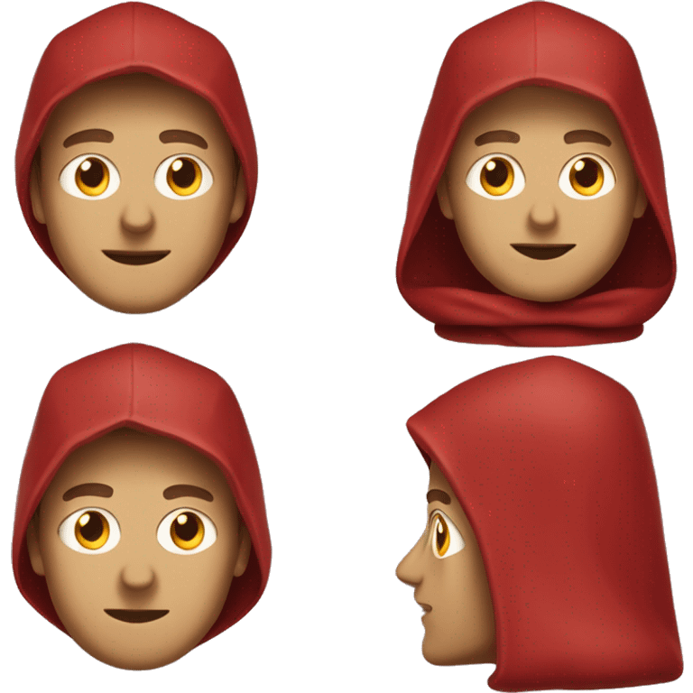 Dante Alighieri in a red hooded cloak emoji