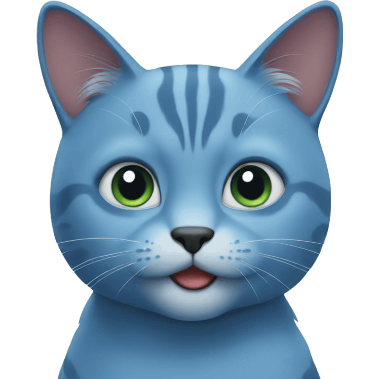 a blue cat emoji