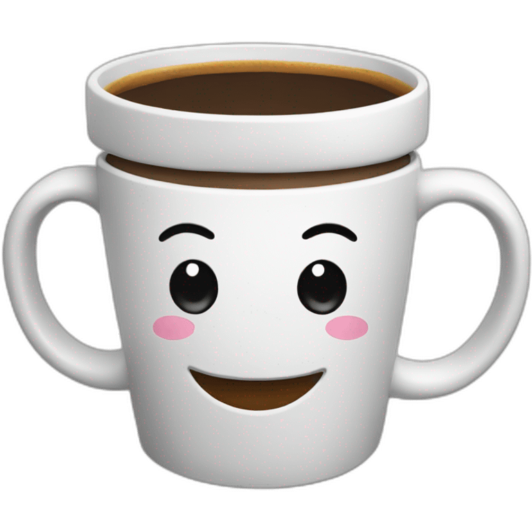 Coffee mug smiling emoji