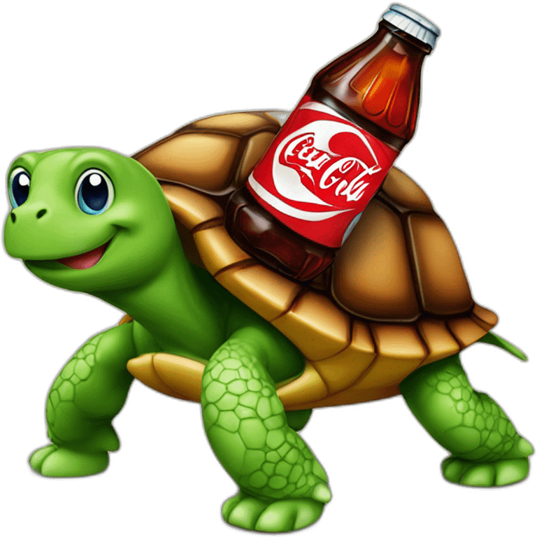 Coca cola on turtle emoji