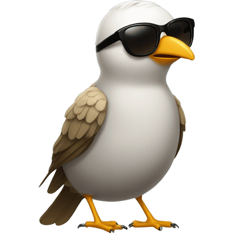 bird with crop top and sunglasses emoji