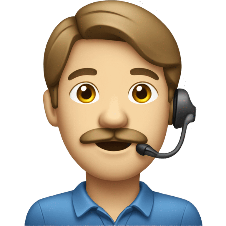 Call center hind moustache emoji