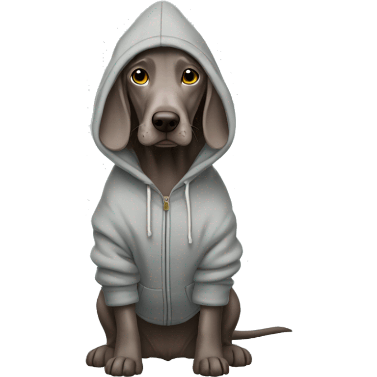 weimeraner in a hoodie emoji