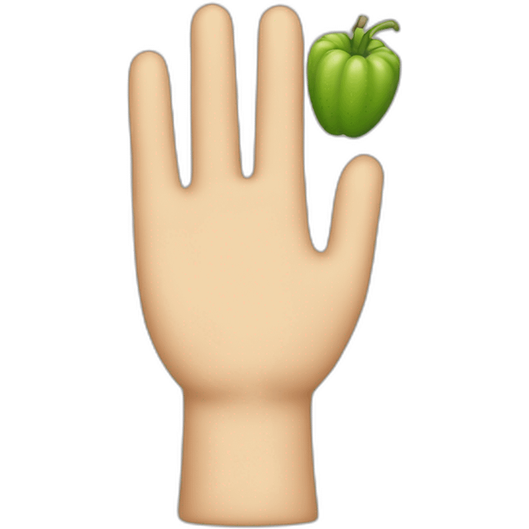 business on the palm hand emoji