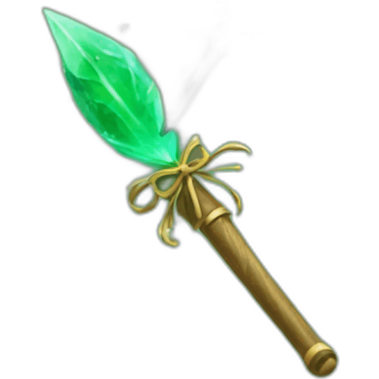 wand and green magic emoji