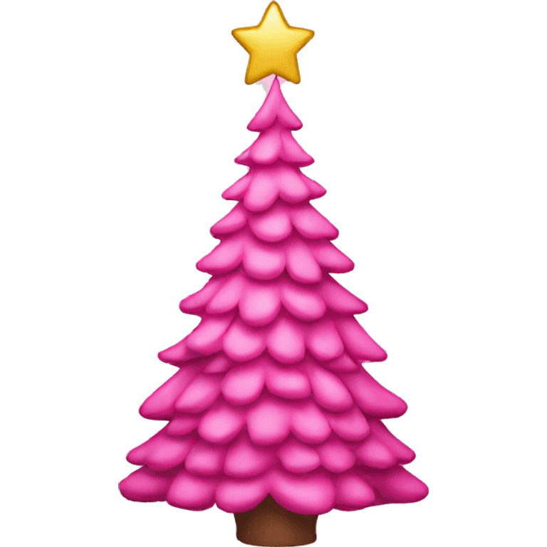 Pink Christmas tree emoji