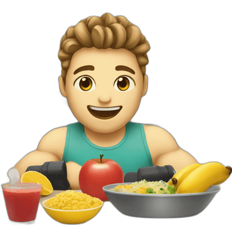 gym + meal emoji