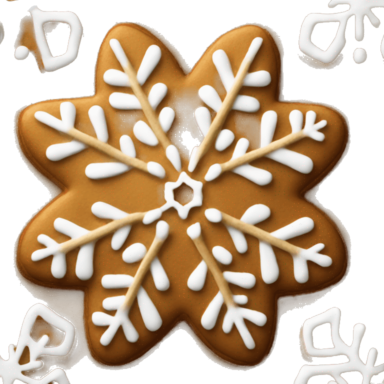 Gingerbread snowflake emoji