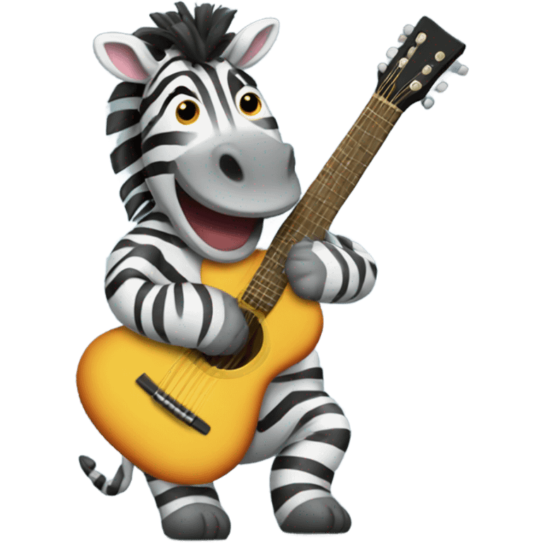 Zebra with a guitar  emoji