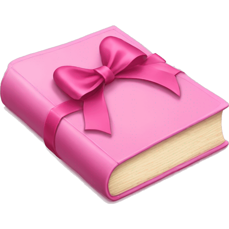 A pink book with a bow emoji