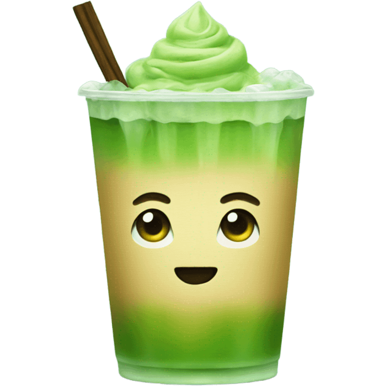 Iced matcha emoji