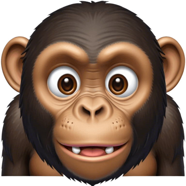 Shocked chimpanzee emoji