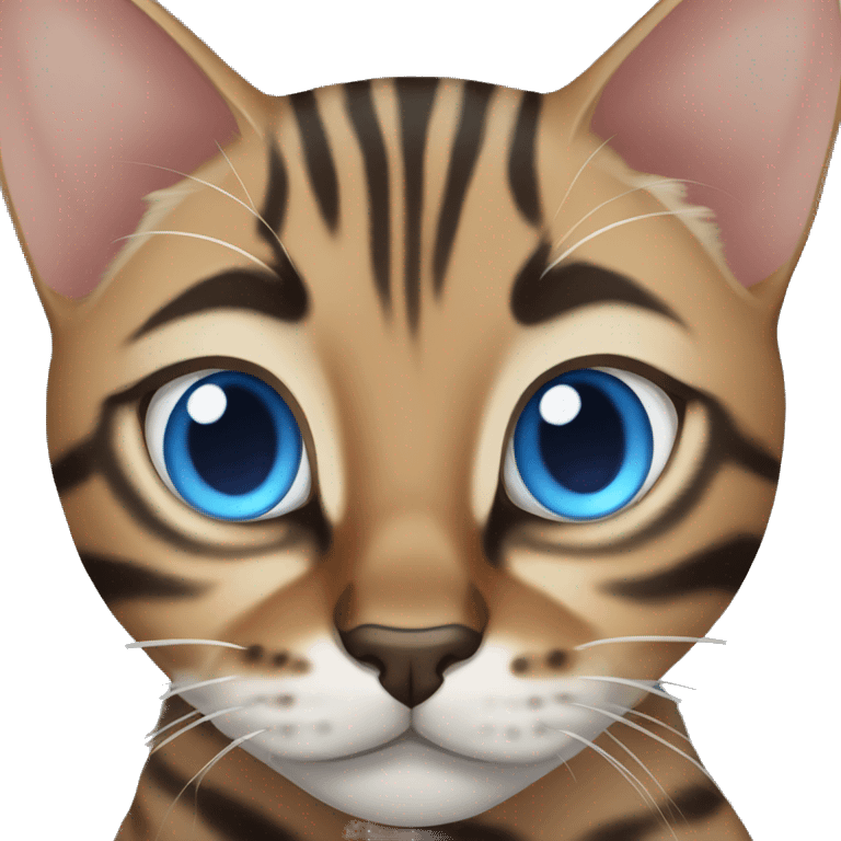 Bengal cat blue eyes emoji