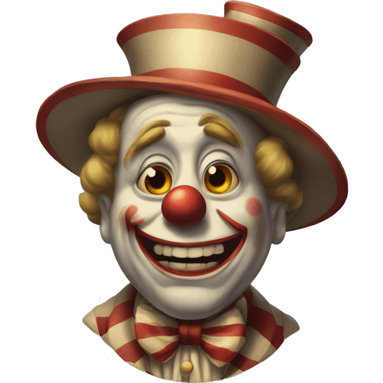 1800s Circus clown cartoony emoji