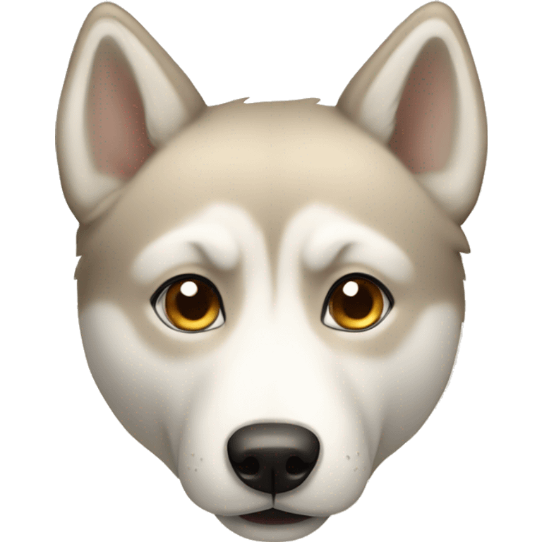 Husky in beige Color emoji