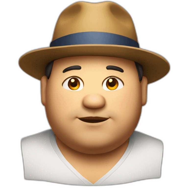 fat guy with a hat emoji