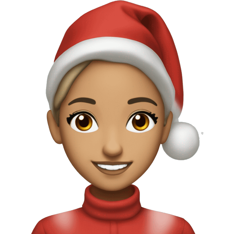 ariana grande en trineo de santa emoji