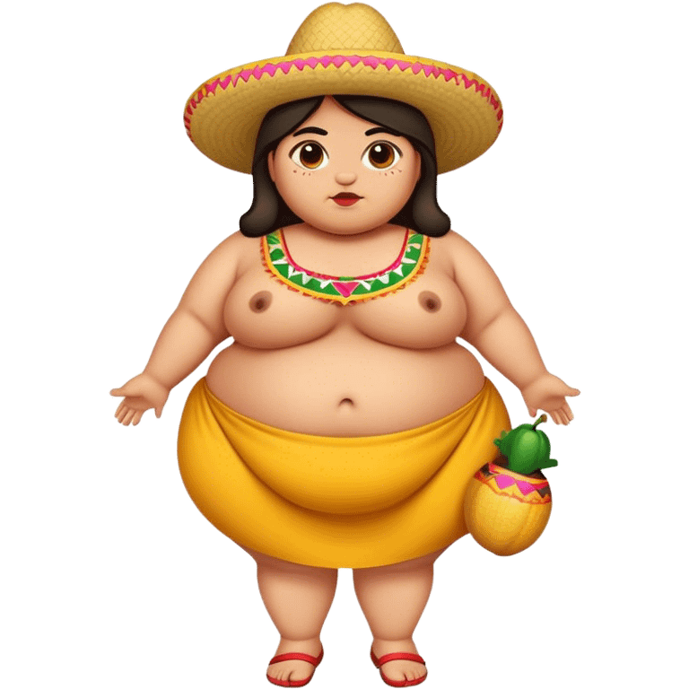 Mexican fat girl emoji