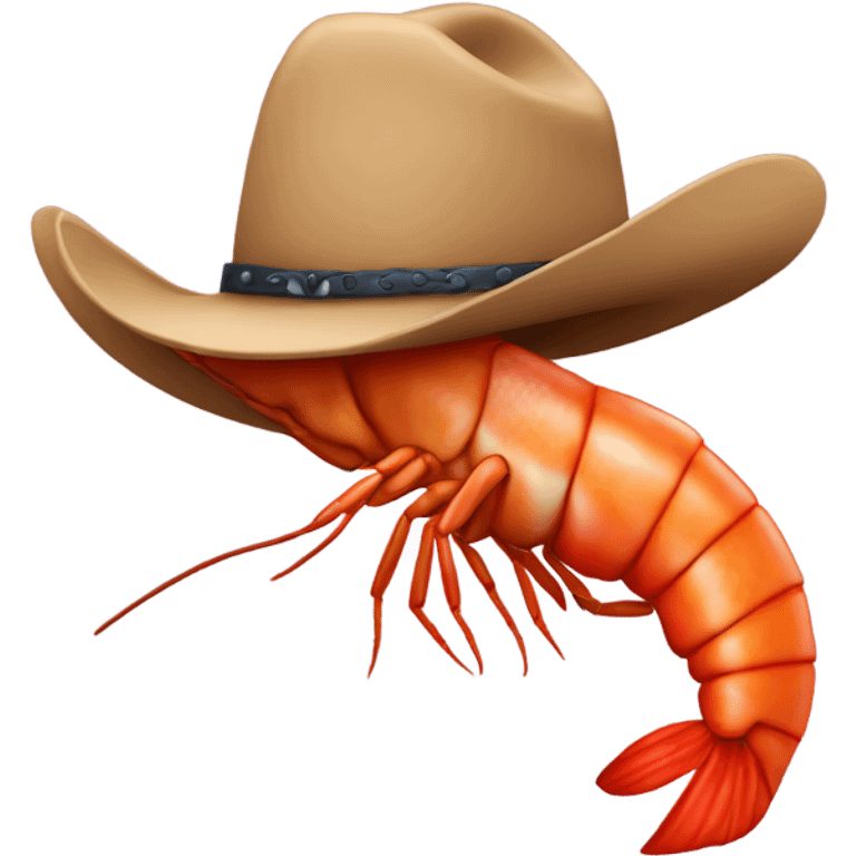 Shrimp with a cowboy hat  emoji