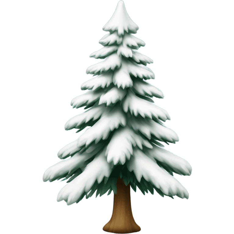  actual white fir christmas tree isolated.  emoji