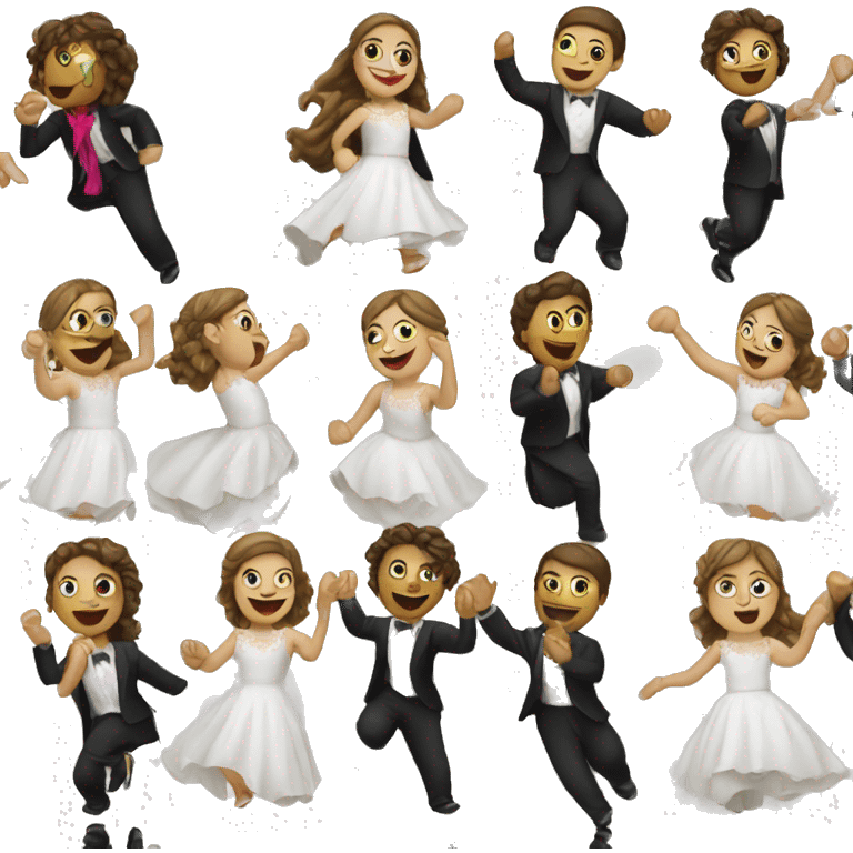 a girl doing an albanian wedding and dancing emoji