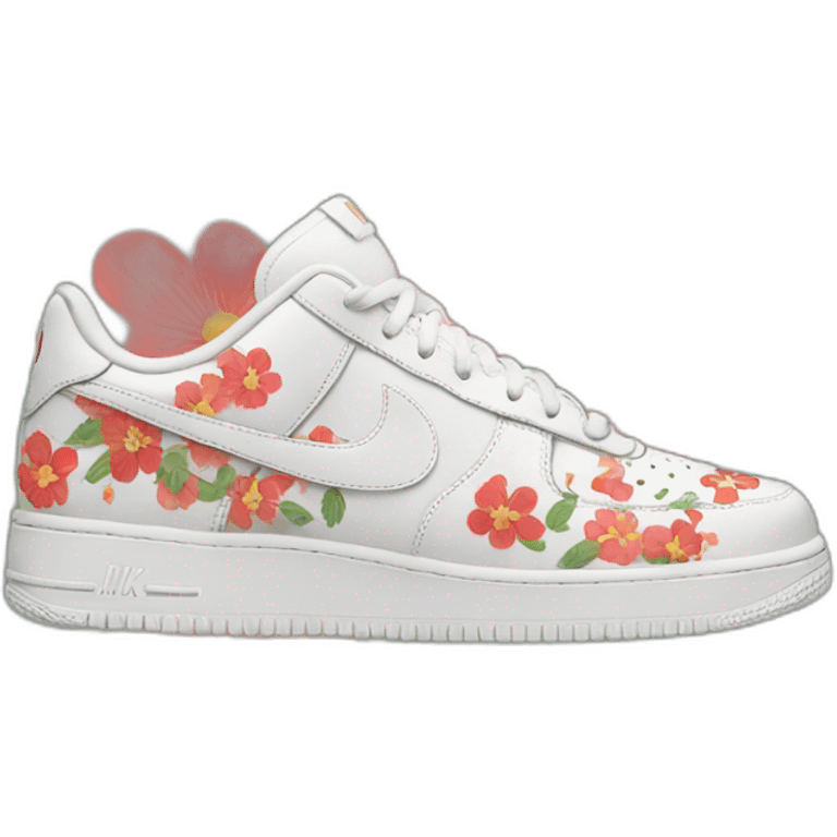 nike shoes with japanese flowers emoji