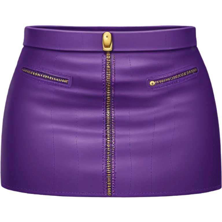 Purple leather mini skirt isolated emoji