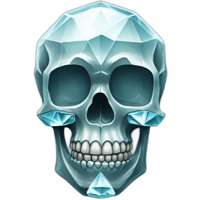 diamond heart in glass skull emoji