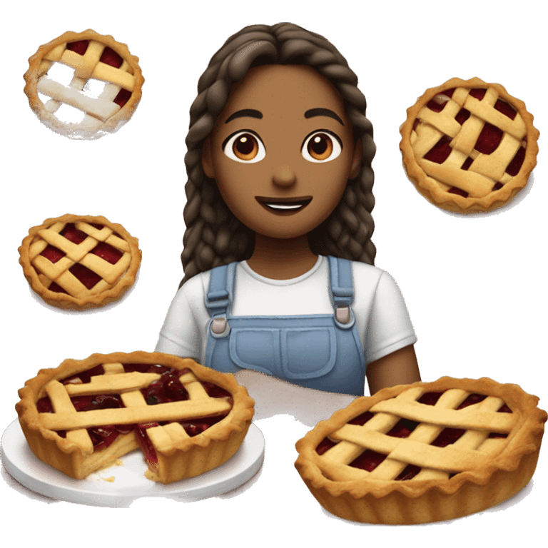 Girl Eat a crostata emoji